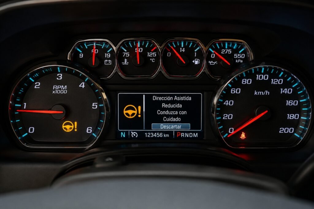 mensaje de falla dirección asistida Chevrolet Silverado