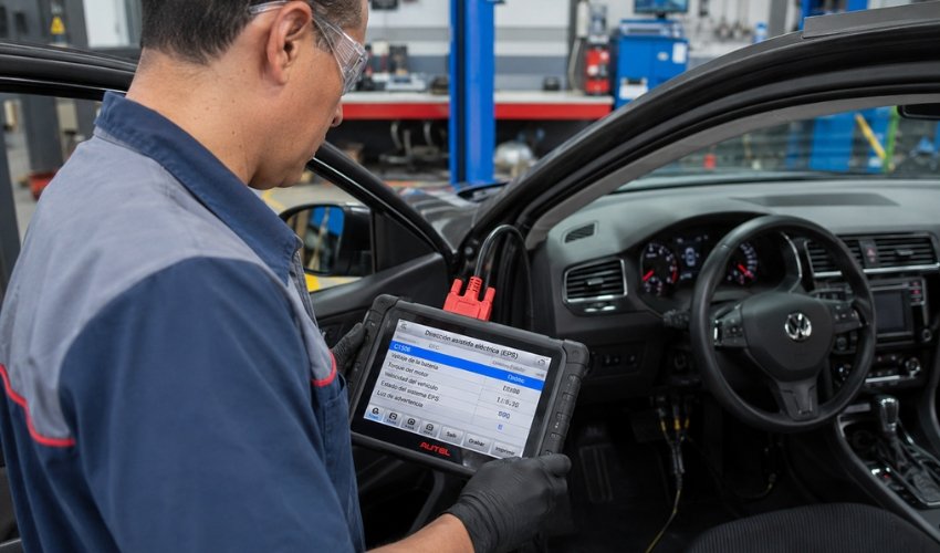 diagnóstico preventivo en dirección eléctrica de vehículo moderno