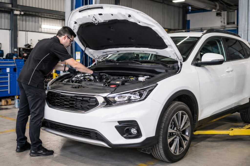 mantenimiento preventivo de dirección eléctrica en taller automotriz