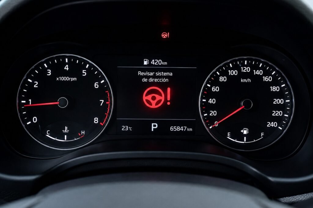 fallo en la dirección asistida del volante
