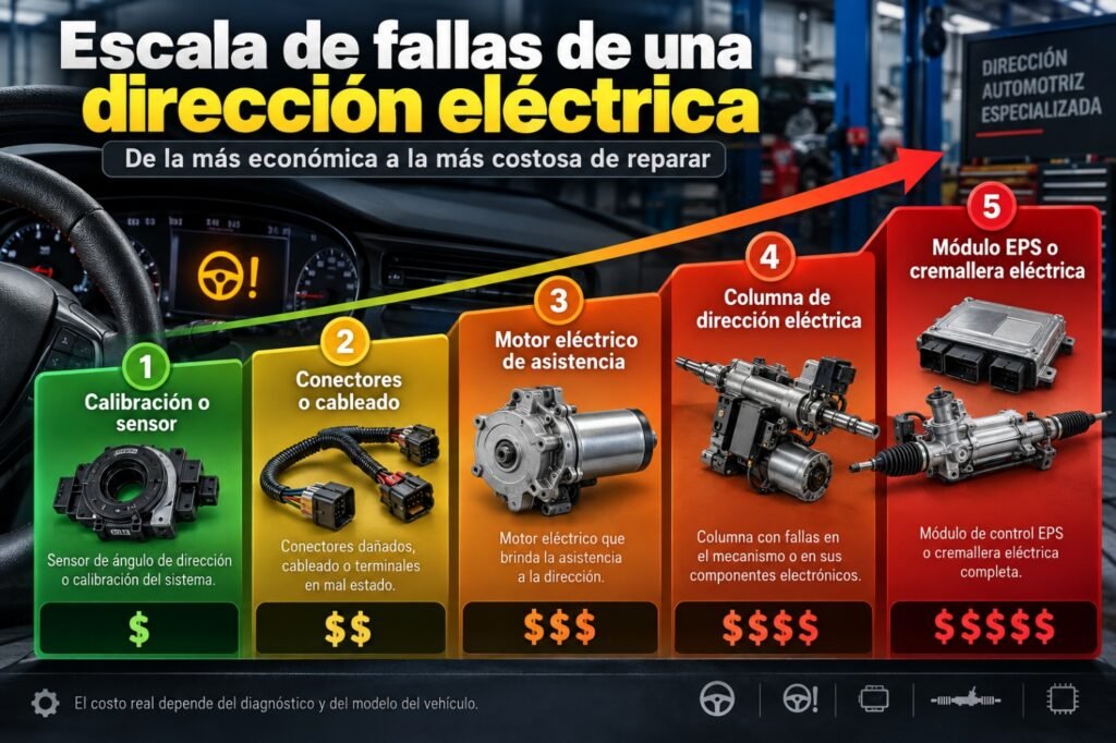 ¿Cuánto cuesta reparar una dirección eléctrica? | DH Marco